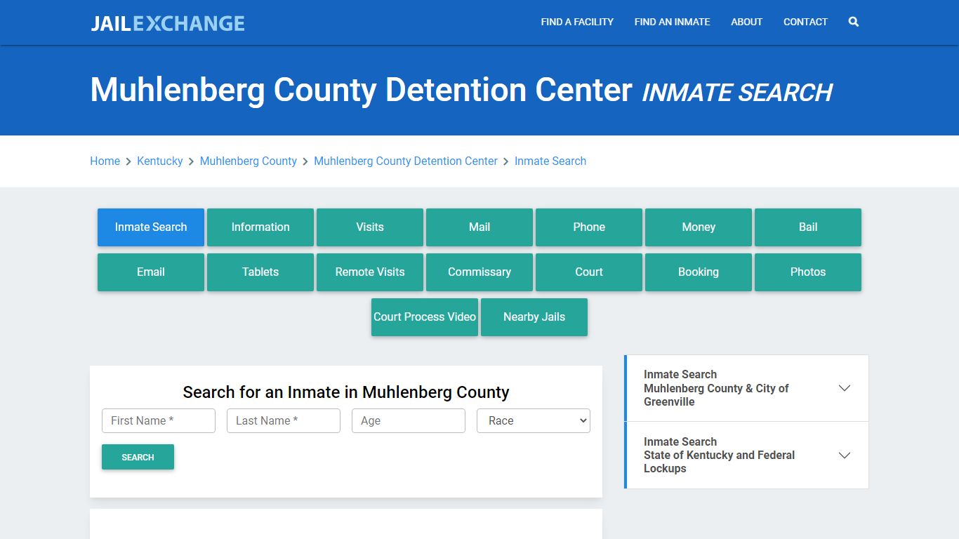 Muhlenberg County Detention Center Inmate Search - Jail Exchange