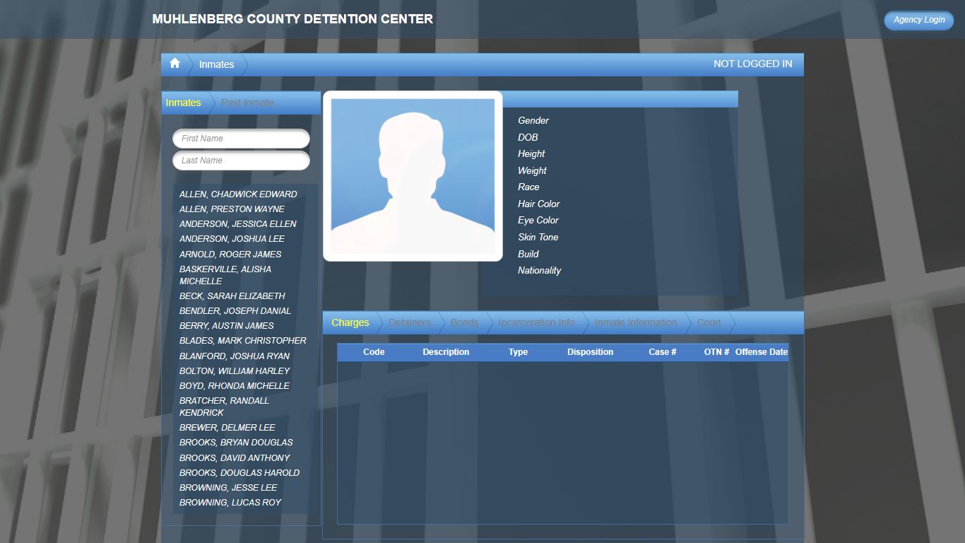 Current Inmates - Muhlenberg County Detention Center